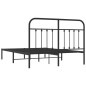 vidaXL Estructura de cama con cabecero metal negro 140x200 cm vidaXL Estructura de cama con cabecero metal negro 140x200 cm