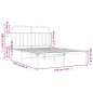vidaXL Estructura de cama con cabecero metal negro 140x200 cm vidaXL Estructura de cama con cabecero metal negro 140x200 cm