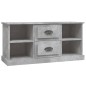 vidaXL Mueble de TV madera contrachapada gris hormigón 99,5x35,5x48 cm vidaXL Mueble de TV madera contrachapada gris hormigón 99,5x35,5x48 cm