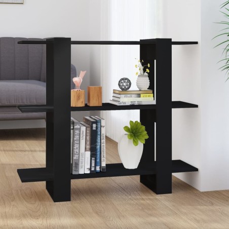 vidaXL Estantería/divisor de espacios negro 100x30x87 cm