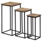 vidaXL Set de mesas para plantas 3 piezas madera teca reciclada vidaXL Set de mesas para plantas 3 piezas madera teca reciclada