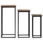 vidaXL Set de mesas para plantas 3 piezas madera teca reciclada vidaXL Set de mesas para plantas 3 piezas madera teca reciclada