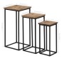 vidaXL Set de mesas para plantas 3 piezas madera teca reciclada vidaXL Set de mesas para plantas 3 piezas madera teca reciclada