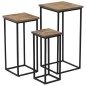vidaXL Set de mesas para plantas 3 piezas madera teca reciclada vidaXL Set de mesas para plantas 3 piezas madera teca reciclada
