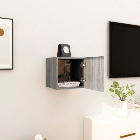 vidaXL Mueble para TV de pared gris Sonoma 30,5x30x30 cm