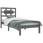 vidaXL Estructura de cama madera maciza de pino gris 90x200 cm vidaXL Estructura de cama madera maciza de pino gris 90x200 cm