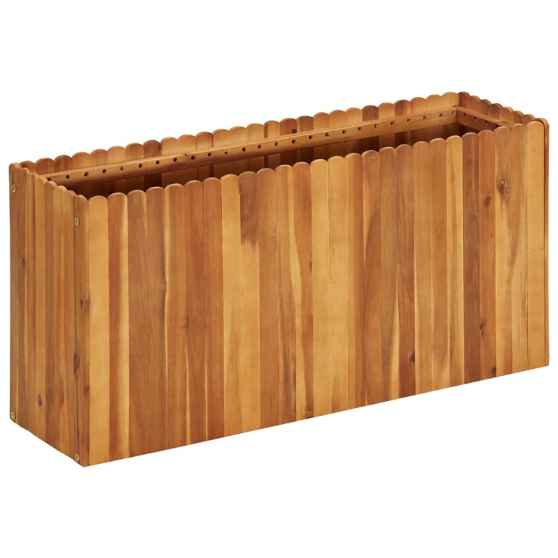 vidaXL Arriate de madera maciza de acacia 100x30x50 cm vidaXL Arriate de madera maciza de acacia 100x30x50 cm