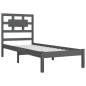 vidaXL Estructura de cama madera maciza de pino gris 90x200 cm vidaXL Estructura de cama madera maciza de pino gris 90x200 cm