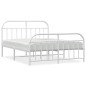 vidaXL Estructura cama metal cabecero y pie de cama blanco 140x190 cm vidaXL Estructura cama metal cabecero y pie de cama blanco 140x190 cm