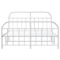 vidaXL Estructura cama metal cabecero y pie de cama blanco 140x190 cm vidaXL Estructura cama metal cabecero y pie de cama blanco 140x190 cm
