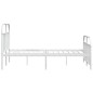 vidaXL Estructura cama metal cabecero y pie de cama blanco 140x190 cm vidaXL Estructura cama metal cabecero y pie de cama blanco 140x190 cm