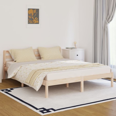 vidaXL Estructura de cama de madera maciza de pino 160x200 cm