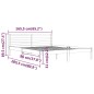 vidaXL Estructura de cama de madera maciza de pino 160x200 cm