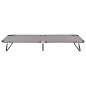 vidaXL Tumbona plegable acero gris