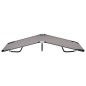 vidaXL Tumbona plegable acero gris