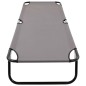 vidaXL Tumbona plegable acero gris