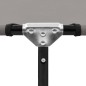 vidaXL Tumbona plegable acero gris
