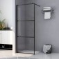 vidaXL Mampara ducha accesible vidrio ESG transparente negro 100x195cm vidaXL Mampara ducha accesible vidrio ESG transparente negro 100x195cm
