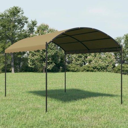 vidaXL Cenador gris taupe 4x3x2,6 m 180 g/m²