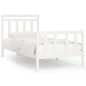 vidaXL Estructura de cama madera maciza de pino blanco 100x200 cm