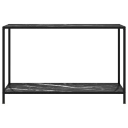 vidaXL Mesa de consola negro vidrio templado 120x35x75 cm