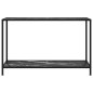 vidaXL Mesa de consola negro vidrio templado 120x35x75 cm