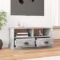 vidaXL Mueble de TV madera contrachapada gris hormigón 93x35,5x45 cm