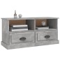 vidaXL Mueble de TV madera contrachapada gris hormigón 93x35,5x45 cm