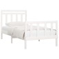 vidaXL Estructura de cama madera maciza de pino blanco 100x200 cm