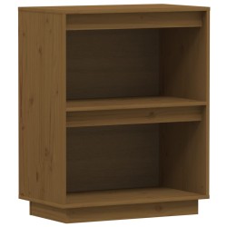 vidaXL Mesa consola de madera maciza de pino marrón miel 60x34x75 cm