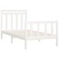 vidaXL Estructura de cama madera maciza de pino blanco 100x200 cm