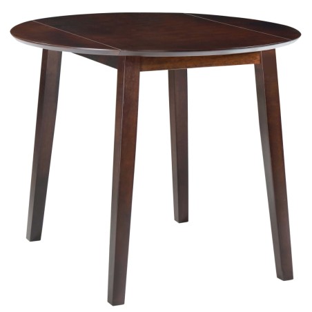 vidaXL Mesa de alas abatibles redonda MDF marrón