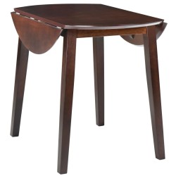 vidaXL Mesa de alas abatibles redonda MDF marrón