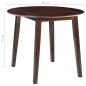 vidaXL Mesa de alas abatibles redonda MDF marrón vidaXL Mesa de alas abatibles redonda MDF marrón