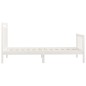 vidaXL Estructura de cama madera maciza de pino blanco 100x200 cm