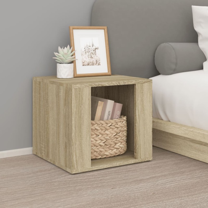 vidaXL Mesita de noche madera contrachapada roble Sonoma 41x40x36 cm vidaXL Mesita de noche madera contrachapada roble Sonoma 41x40x36 cm