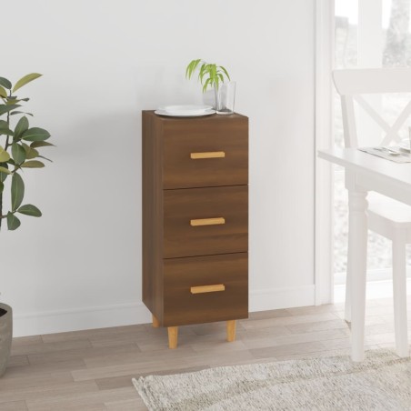 vidaXL Aparador madera de ingeniería marrón roble 34,5x34x90 cm