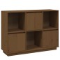 vidaXL Aparador de madera maciza de pino marrón miel 110,35x35x80 cm vidaXL Aparador de madera maciza de pino marrón miel 110,35x35x80 cm