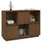 vidaXL Aparador de madera maciza de pino marrón miel 110,35x35x80 cm vidaXL Aparador de madera maciza de pino marrón miel 110,35x35x80 cm
