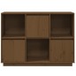 vidaXL Aparador de madera maciza de pino marrón miel 110,35x35x80 cm vidaXL Aparador de madera maciza de pino marrón miel 110,35x35x80 cm