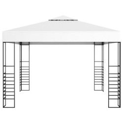 vidaXL Carpa cenador de jardín blanco 3x3 m