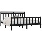 vidaXL Estructura de cama de madera maciza de pino negra 200x200 cm vidaXL Estructura de cama de madera maciza de pino negra 200x200 cm
