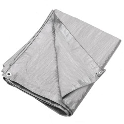 vidaXL Lona HDPE gris 90 g/m² 2x3 m