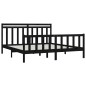 vidaXL Estructura de cama de madera maciza de pino negra 200x200 cm vidaXL Estructura de cama de madera maciza de pino negra 200x200 cm