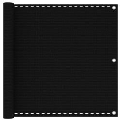 vidaXL Toldo para balcón HDPE negro 90x500 cm