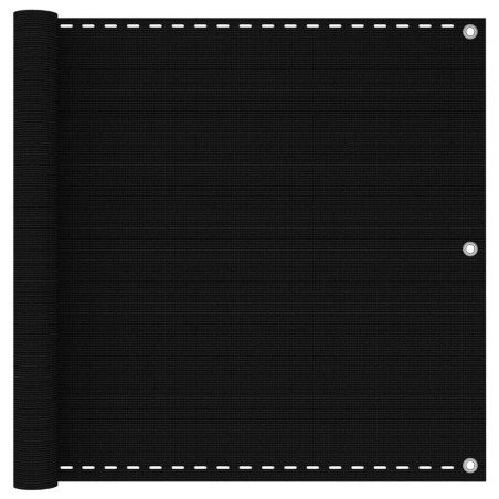 vidaXL Toldo para balcón HDPE negro 90x500 cm