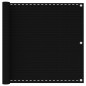 vidaXL Toldo para balcón HDPE negro 90x500 cm