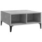 vidaXL Mesa de centro madera contrachapada gris hormigón 60x60x30 cm vidaXL Mesa de centro madera contrachapada gris hormigón 60x60x30 cm