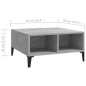 vidaXL Mesa de centro madera contrachapada gris hormigón 60x60x30 cm vidaXL Mesa de centro madera contrachapada gris hormigón 60x60x30 cm