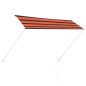 vidaXL Toldo retráctil naranja y marrón 300x150 cm vidaXL Toldo retráctil naranja y marrón 300x150 cm
